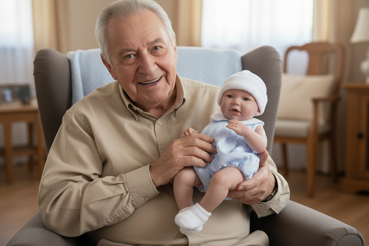 David Therapy Doll - happy senior